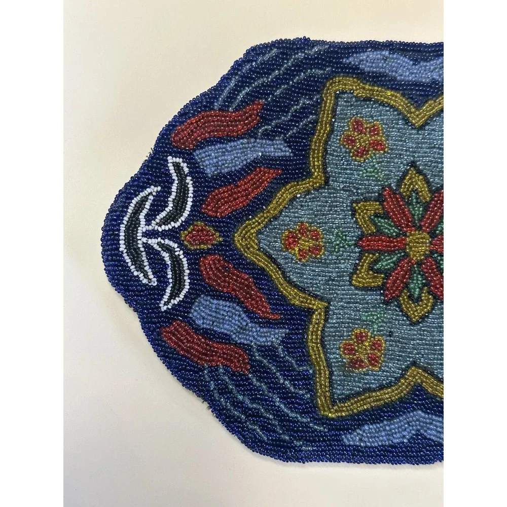 Late 1800's Art Nouveau Glass Beaded Purse Absolutely Gorgeous!